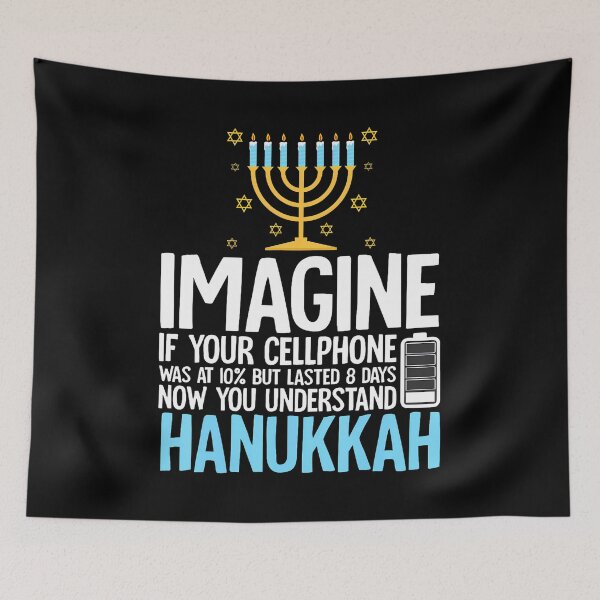 Item preview, Hanukkah Imagine Your Cellphone Chanukah Jew Men Women Kids designed and sold by MonicaSophie.