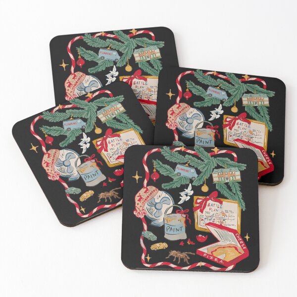 Item preview, Chaotic Christmas Movie Battle Plan Home Alone Holiday Mishaps Illustration designed and sold by Suzu Comena.