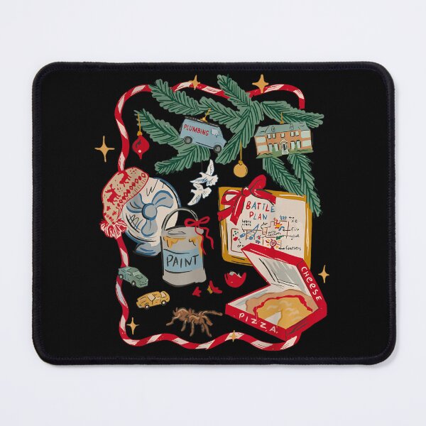 Item preview, Chaotic Christmas Movie Battle Plan Home Alone Holiday Mishaps Illustration designed and sold by Suzu Comena.