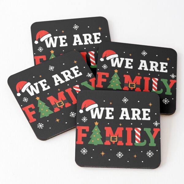 Item preview, We Are Family Christmas Lettering Design with Santa Outfit Elements designed and sold by Suzu Comena.