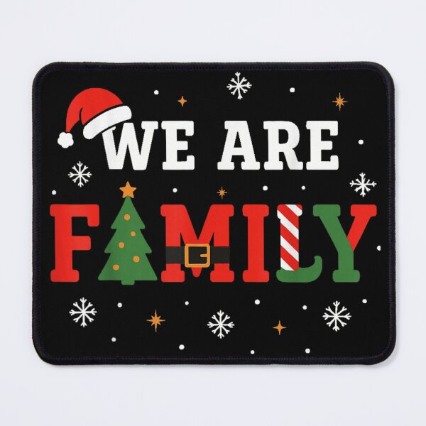 Item preview, We Are Family Christmas Lettering Design with Santa Outfit Elements designed and sold by Suzu Comena.