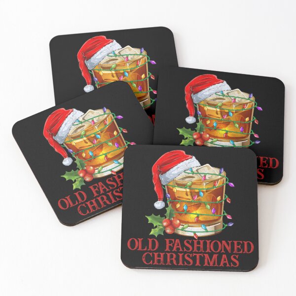 Item preview, Old Fashioned Christmas Cocktail with Santa Hat and Holiday Lights designed and sold by Chaya Reid.
