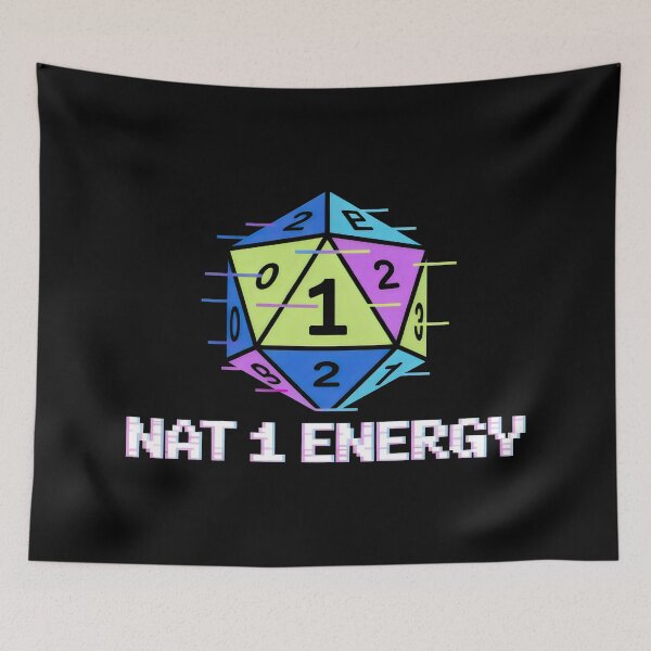 Item preview, Nat 1 Energy Pastel Dice Pixel Fail RPG Design designed and sold by SplashTastic.
