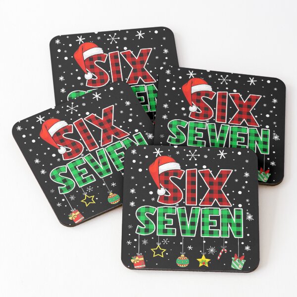 Item preview, Buffalo Plaid and Tartan Christmas Six Seven Kids Birthday Design designed and sold by Chaya Reid.