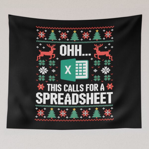 Item preview, Spreadsheet Fashion Calls Holiday Funny Christmas Nerd This Classic For Oh designed and sold by JasonCorvar.