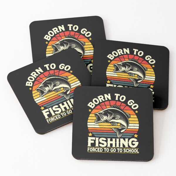 Item preview, Born To Go Fishing Forced To Go To School Kids Boys Fishing designed and sold by KathleenEliza.