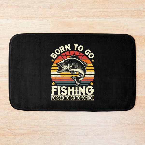 Item preview, Born To Go Fishing Forced To Go To School Kids Boys Fishing designed and sold by KathleenEliza.