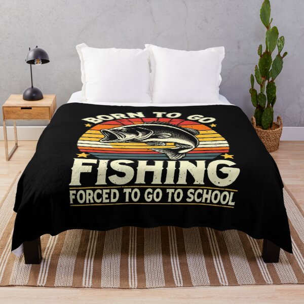 Item preview, Born To Go Fishing Forced To Go To School Kids Boys Fishing designed and sold by KathleenEliza.