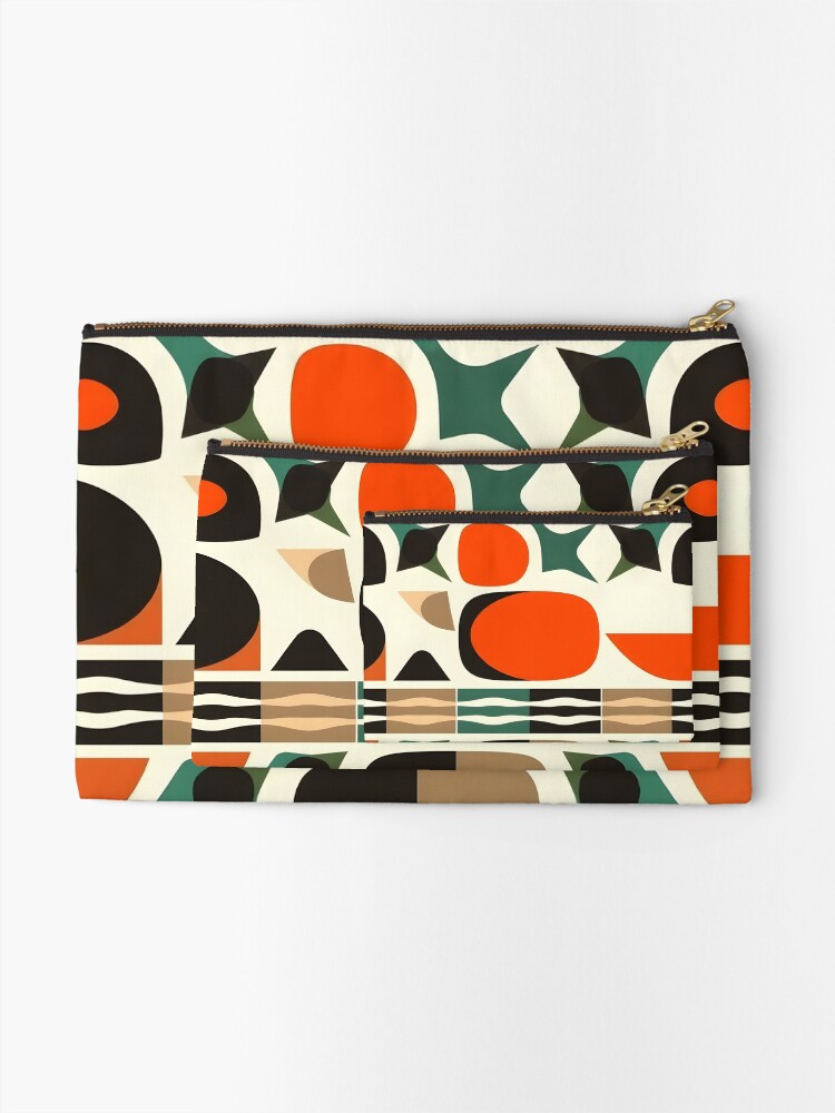 Thumbnail 2 of 4, Zipper Pouch, Mid Century Modern Pattern designed and sold by GraphicsClub.