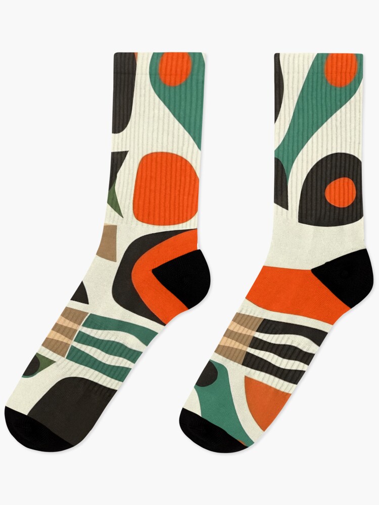 Thumbnail 1 of 5, Socks, Mid Century Modern Pattern designed and sold by GraphicsClub.
