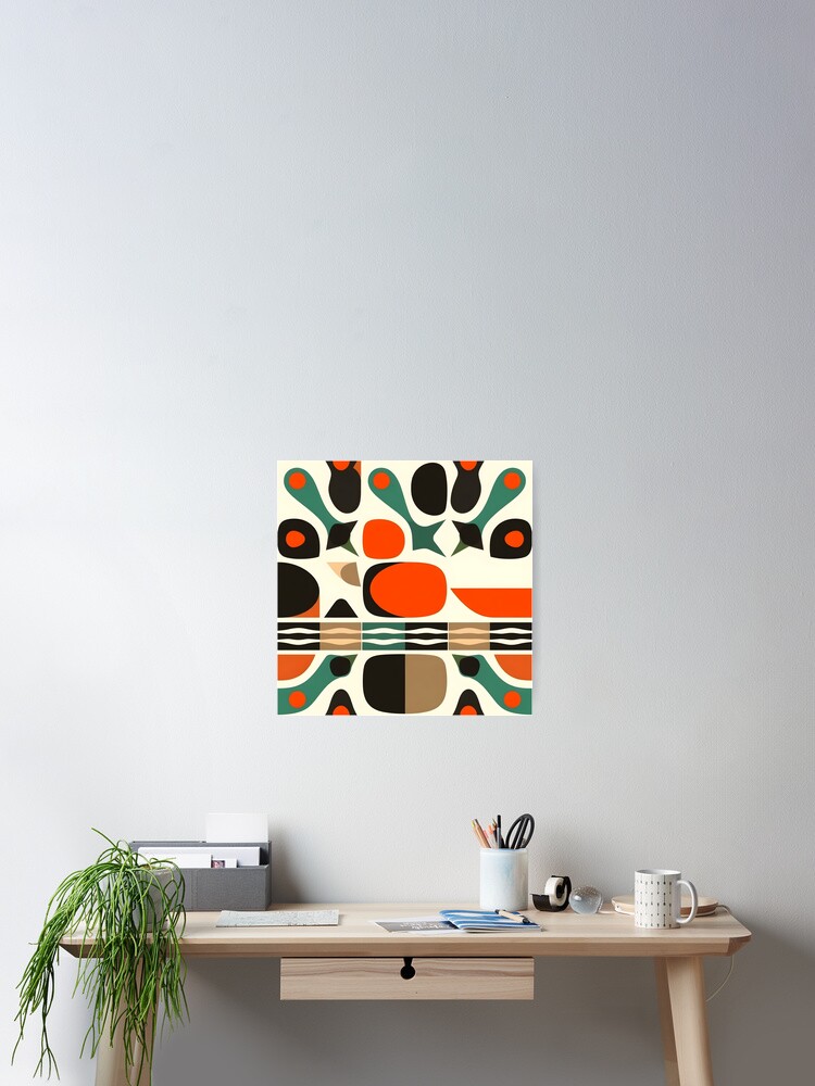 Thumbnail 2 of 3, Poster, Mid Century Modern Pattern designed and sold by GraphicsClub.