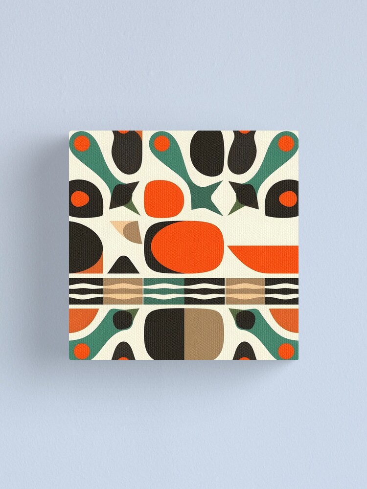 Thumbnail 1 of 3, Canvas Print, Mid Century Modern Pattern  designed and sold by GraphicsClub.