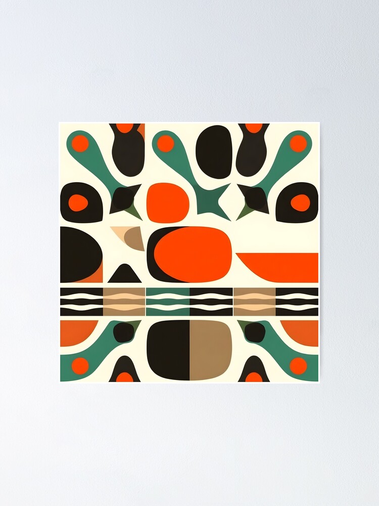 Thumbnail 1 of 3, Poster, Mid Century Modern Pattern designed and sold by GraphicsClub.