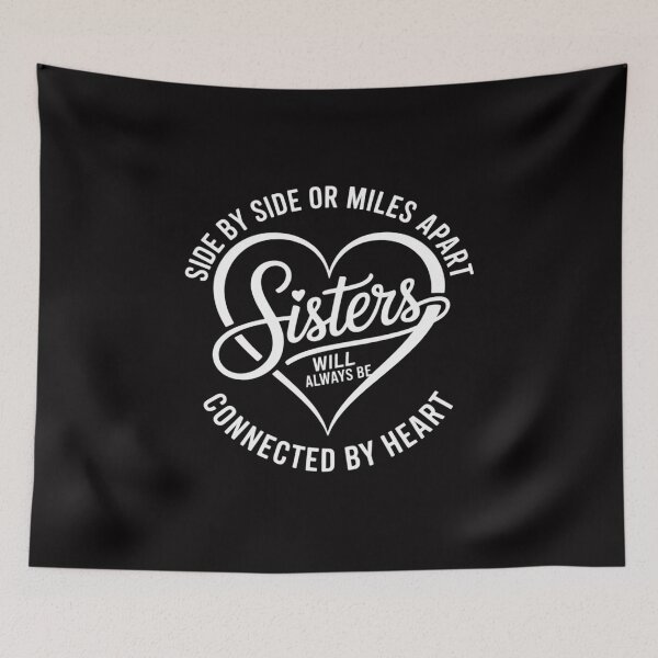 Item preview, Side By Side Miles Apart Sisters Always Be Connected Heart designed and sold by demarioTTS.
