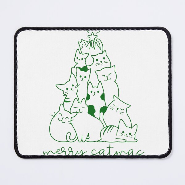 Item preview, Merry Catmas Christmas Tree Of Cats Line Art designed and sold by haitrieuic96.