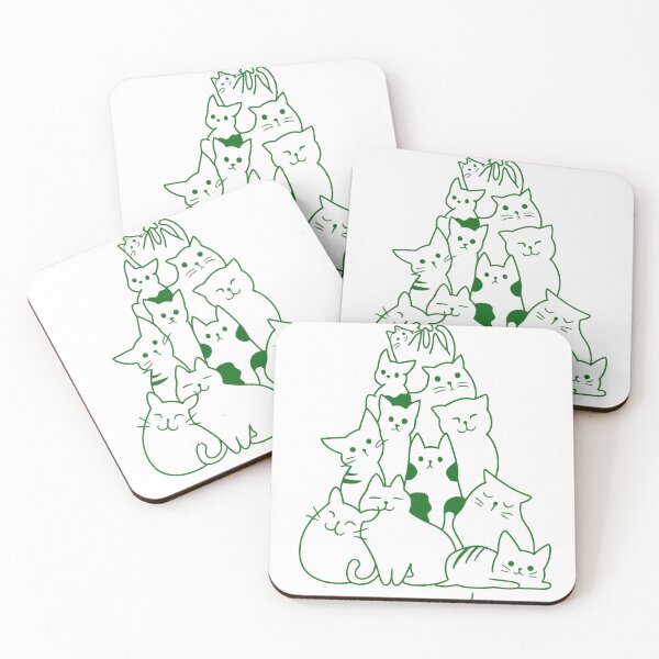 Item preview, Merry Catmas Christmas Tree Of Cats Line Art designed and sold by haitrieuic96.
