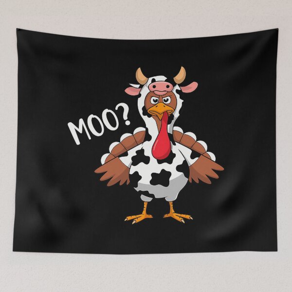 Item preview, Moo Turkey Day Thanksgiving Cow Funny Holiday 90s Festive designed and sold by rebeccathanuos.