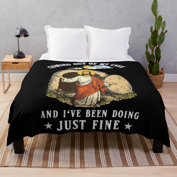 Item preview, Jesus Coming Out Of My Cave And I'Ve Been Doing Just Fine designed and sold by LindaRuby1.