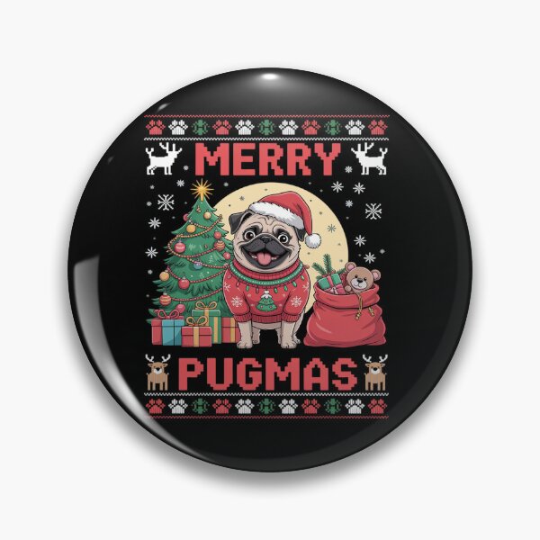 Item preview, merry  pugmas day christmas pug dog designed and sold by SIGORDESIGN.