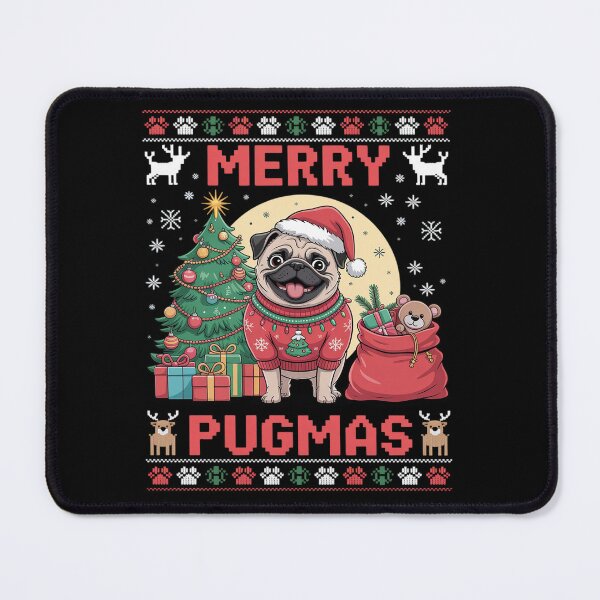 Item preview, merry  pugmas day christmas pug dog designed and sold by SIGORDESIGN.