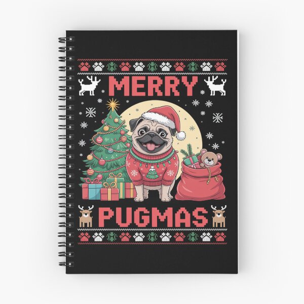 Item preview, merry  pugmas day christmas pug dog designed and sold by SIGORDESIGN.