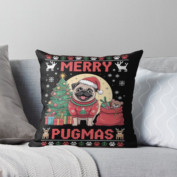 Item preview, merry  pugmas day christmas pug dog designed and sold by SIGORDESIGN.