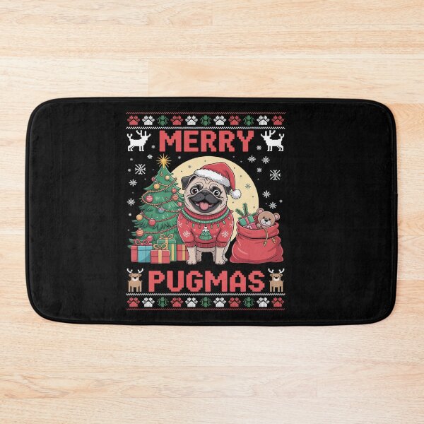 Item preview, merry  pugmas day christmas pug dog designed and sold by SIGORDESIGN.