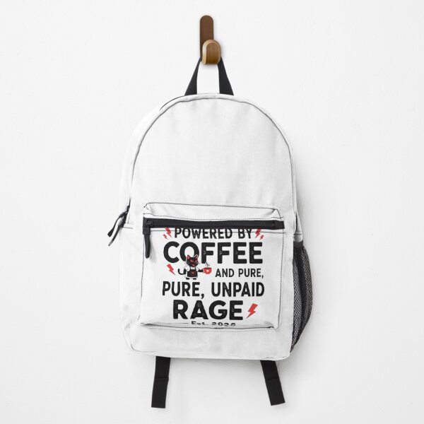 Item preview, Powered By Coffee and Rage Cat Funny 2026 Sarcastic Introvert designed and sold by SylwiaPrint.