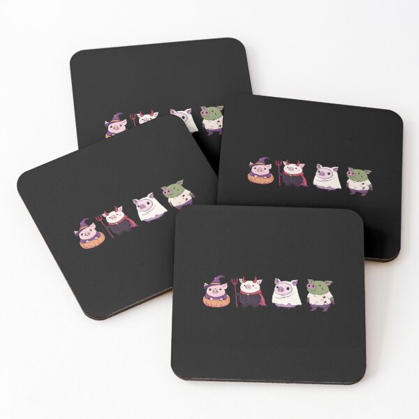 Artikelvorschau, Vier kleine Schweinchen treiben es gruselig – Niedliches Halloween-Schweine-Design entworfen und verkauft von mtkugzkrp69.