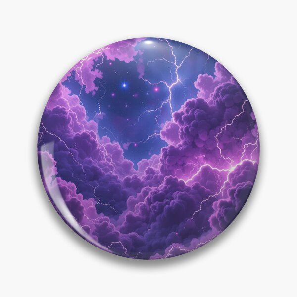 Item preview, Cosmic Violet Energy Nebula – Luminous Abstract Space Glow designed and sold by PixelVibe782.