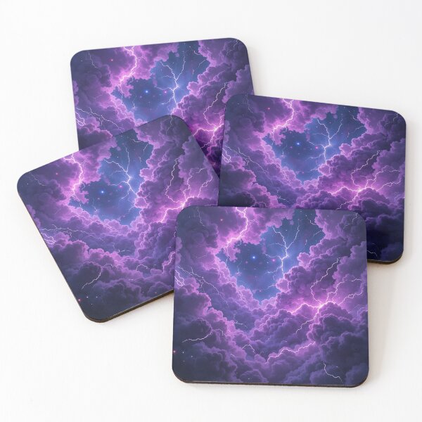 Item preview, Cosmic Violet Energy Nebula – Luminous Abstract Space Glow designed and sold by PixelVibe782.