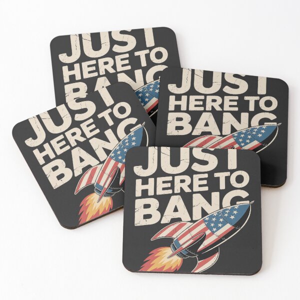 Item preview, Just Here To Bang 4th July USA Flag Grunt design designed and sold by Eskomeranola.