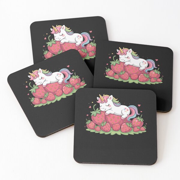 Item preview, Kids Cute Unicorn on Strawberries designed and sold by Eskomeranola.