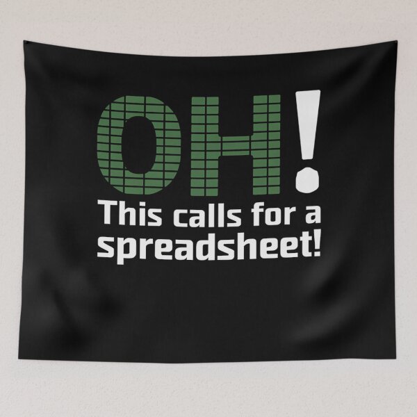 Item preview, Nerd Holiday Spreadsheet Calls Classic Fashion Oh For Funny This Christmas designed and sold by JasonCorvar.