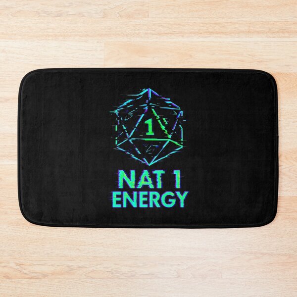 Item preview, Nat 1 Energy Glitch Dice Neon Critical Fail RPG Design designed and sold by SplashTastic.