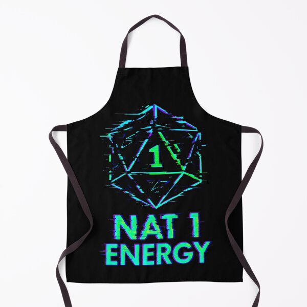 Item preview, Nat 1 Energy Glitch Dice Neon Critical Fail RPG Design designed and sold by SplashTastic.