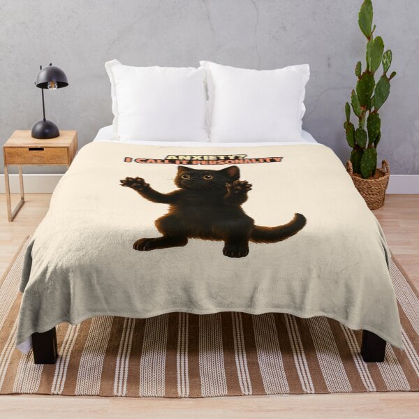 Item preview, Anxiety? I Call It Personality – Funny Black Cat Relatable Humor Design designed and sold by MagicMeow1.