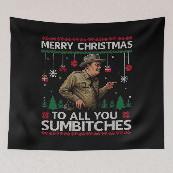 Item preview, Smokey And The Bandit  Merry Christmas Too All You Sumbitches Christmas Smokey And The Bandit designed and sold by Shayngosh.