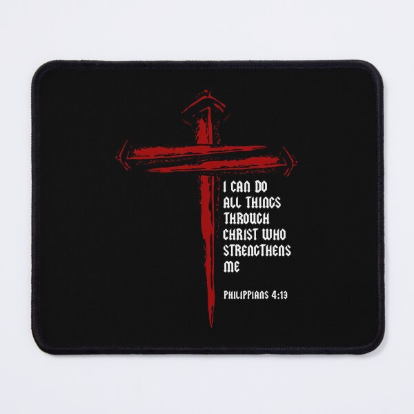 Item preview, Christian Cross Nails Jesus Philippians 413 Bible Verse designed and sold by JanetCarolyn.