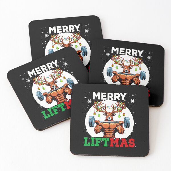 Item preview, Merry Liftma'S Christmas Reindeer Weightlifting Gym Workout designed and sold by GeorgeneCharlo.