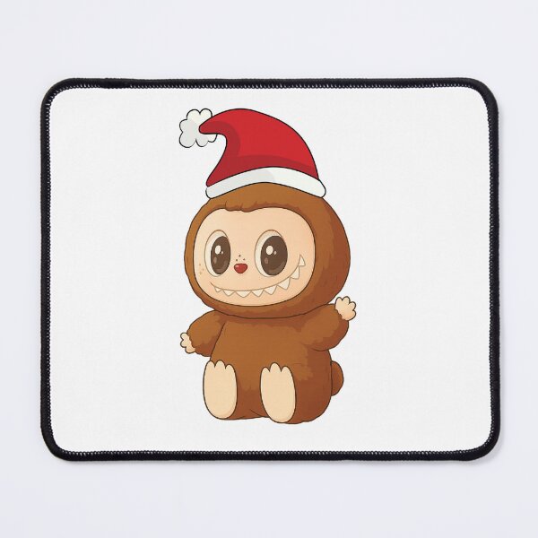 Item preview, Cute Christmas Creature Design – Labubu Inspired Art with Santa Hat designed and sold by Imperial-Vibe.