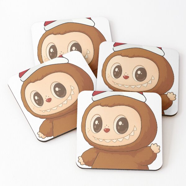 Item preview, Cute Christmas Creature Design – Labubu Inspired Art with Santa Hat designed and sold by Imperial-Vibe.