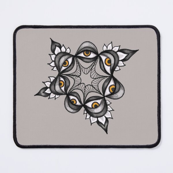 Item preview, The watchers - trippy monochrome weird art designed and sold by Boriana Giormova.