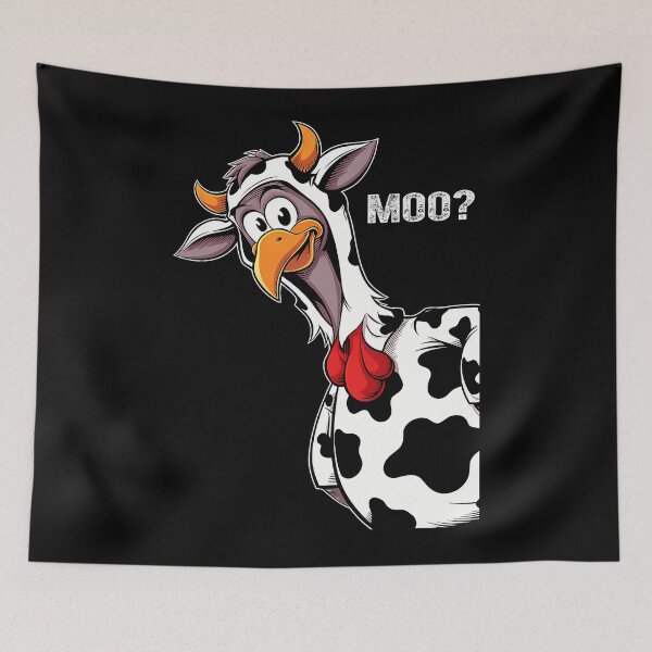 Item preview, Cow Moo Funny Holiday Festive Turkey 90s Day Thanksgiving designed and sold by rebeccathanuos.