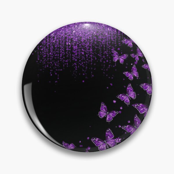 Item preview, Purple Glitter Cascade with Butterflies – Elegant Sparkling Fantasy Art designed and sold by PixelVibe782.