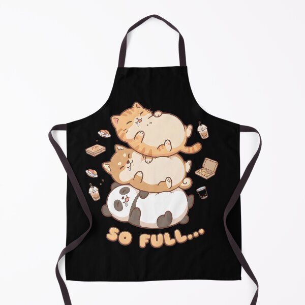 Item preview, Cute Animal Stack So Full Food Coma Cat Shiba Panda designed and sold by ChibiJourney.