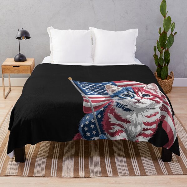 Item preview, Memorial Day Cat 4th of July USA Flag Men Women designed and sold by Bstilablhot.