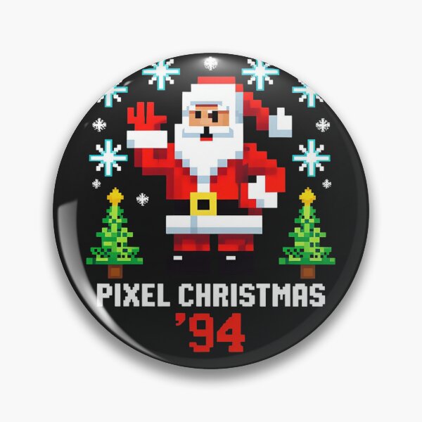 Artikelvorschau, Pixel Christmas 94 8-Bit Weihnachtsmann-T-Shirt – Nostalgisches Gaming-Weihnachts-T-Shirt entworfen und verkauft von ZyxDes.