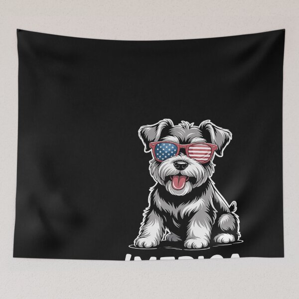 Item preview, Miniature Schnauzer 4th of July ‘Merica Patriotic designed and sold by Bstilablhot.