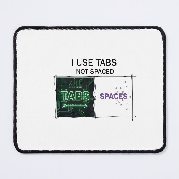 Artikelvorschau, Ich benutze Tabs statt Leerzeichen. Programmiererhumor. Neon Code. Sarkastisch. entworfen und verkauft von SylwiaPrint.